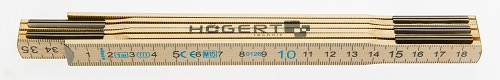 Метр складной деревянный, усиленные крепления HOEGERT