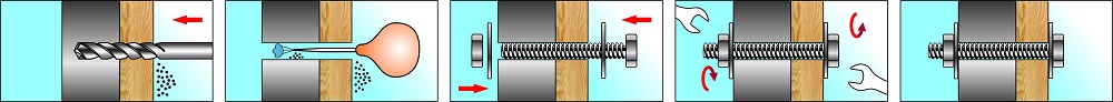 Болт М16*40 DIN933 цинк (15 шт.) (Стройбат)