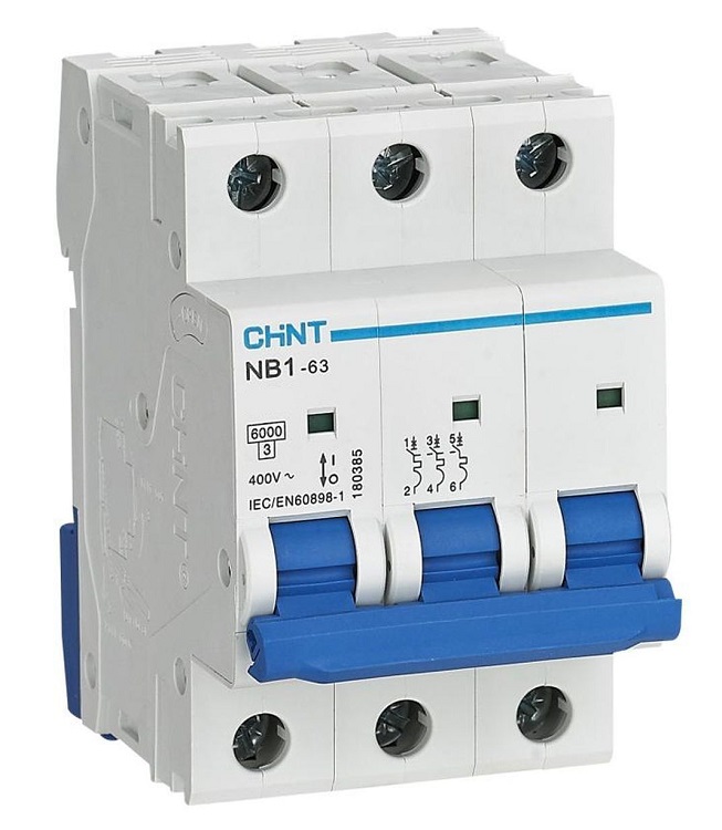 Автоматический выключатель NB1-63 D40/3 6кА CHINT