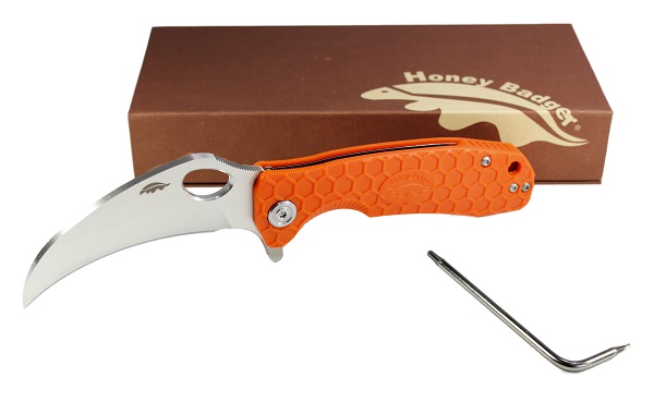 Нож Honey Badger Сlaw L (HB1139) с оранжевой рукоятью