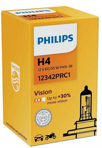 Лампа PHIL 12342PRC1 H4 PREMIUM+30% 12V 60/55W