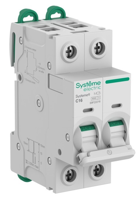 Автоматический выключатель Systeme9 C16/2 6kA SE