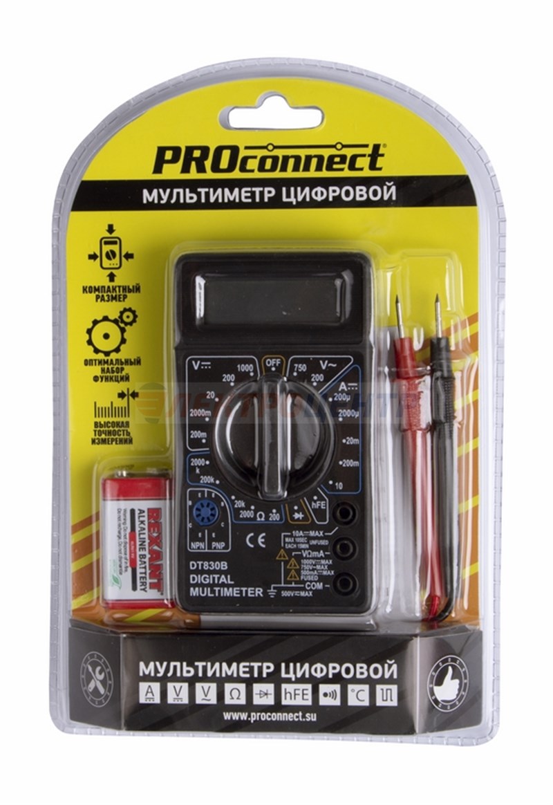 Портативный мультиметр M830B(DT830B) Proconnect