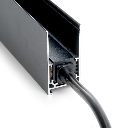 Ввод питания для низковольтного шинопровода 48В, черный, LD3000 FERON