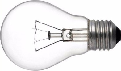 Лампа накаливания прозр. Б 40W E-27  220V (груша/гриб) (Лисма) (100шт.)