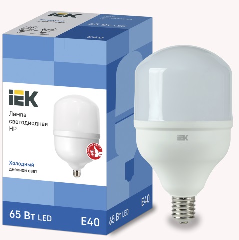 Лампа LED-HP 65Вт 230В 6500К E40, IEK