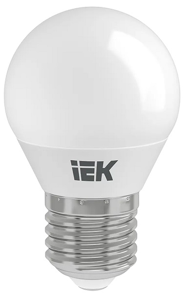 Лампа LED шар LED-G45 eco 5Вт 230В 3000К E27,  450Lm IEK