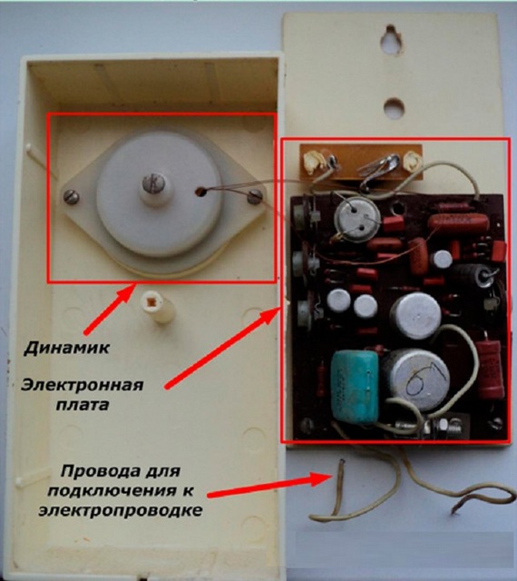 Схема подключения проводного звонка