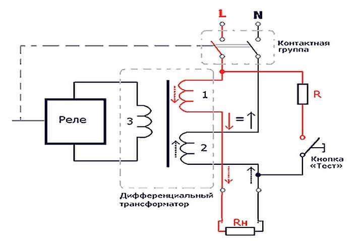 Электрическая схема дифавтомата