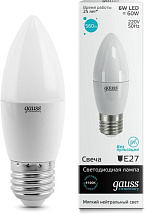 Лампа Gauss Elementary LED  Свеча 6W 220V E27 4100K 450Lm
