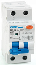 АВДТ NB1L C25/1+N 30мА, тип А, 6кА CHINT