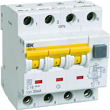 АВДТ34 С25/4/0,03, 30mA, тип АС, 6kA IEK