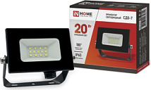 Прожектор LED СДО-7 6500К 20Вт 1800Лм IP65 черный IN HOME