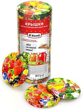 Крышка для банок винтовая 82мм, в уп. 20 шт. "Калейдоскоп"