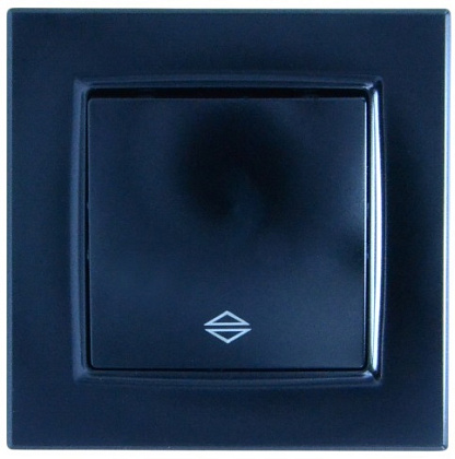 Выключатель проходной 1-кл. чёрный SD-P1003B "Standard" AWSproducts