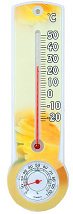 Термометр уличный фасадный малый СОЛНЫШКО с гигрометром 1-50-100