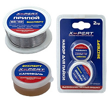 Набор для пайки 2 в 1 канифоль- припой 60/40 X-PERT 6-120