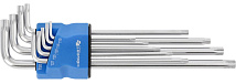 Набор Г-образных экстра длинных ключей TORX S2, 9 шт.HOEGERT