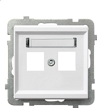 Корпус GPK-2R/p/00 1393 розетки компьютерной  двойной, без рамки