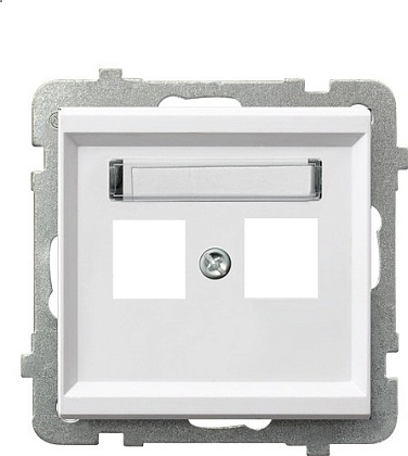 Корпус GPK-2R/p/00 1393 розетки компьютерной  двойной, без рамки