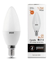 Лампа Gauss Elementary LED  Свеча 12W 220V E14 3000K 880lm