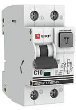 Дифференциальный автомат АВДТ-63 C10А/1P+N/30мА 230В PROxima