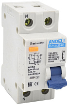 АВДТ DZ59LE-40/63 1P+N 6A 30mA х-ка С 4.5kA Andeli