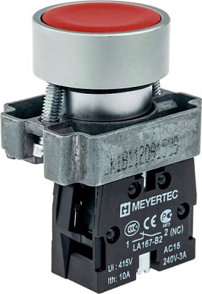 Кнопка MTB2-BAZ124 крас.1нз, IP65 Meyertec
