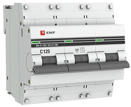 Автоматический выключатель ВА 47-100 C125/3 10кА Proxima EKF