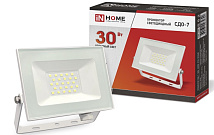 Прожектор LED СДО-7 6500К 30Вт 2700Лм IP65 белый IN HOME
