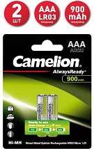 Аккумулятор AAA 900mAh Ni-Mh CAMELION ALWAYS READY BL-2