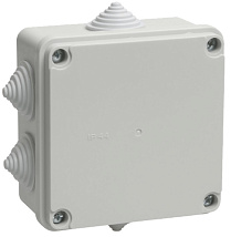 Коробка распред. о/п 100х100х56 IP44 СЕРАЯ 6 сальников КМ41233 IEK (48)