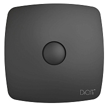 Вентилятор бытовой 100  Matt black RIO (обратный клапан) (DICITI)