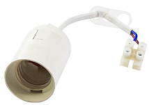 Электрический патрон Первый свет подвесной Е27 белый пластиковый для ламп STANdart luxe 50-200