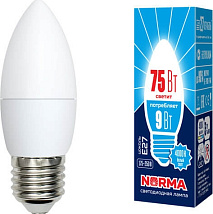 Лампа светодиодная свеча LED-C37-9W/NW/E27/FR NR