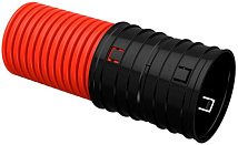 Труба гофрированная жёсткая двустенная ПНД d=160мм красная (6м) IEK