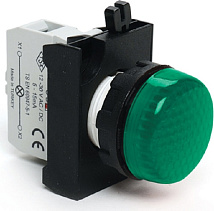 Арматура сигнальная зеленая со светодиодом 100-230 В перем. тока