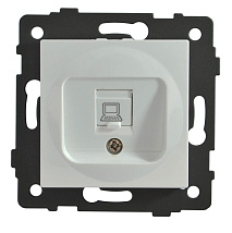 Розетка RJ45 (cat 5e) 1-я белая A-031W AWSPRODUCTS