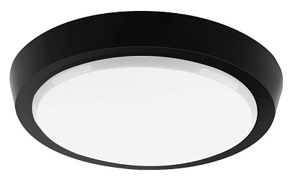 Светильник LED 15Вт 4000K IP40 1275лм круг черный WOLTA