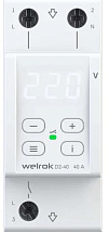 Реле напряжения Welrok D2-40 40А (max 50A) 8 800 ВА, 3х клеммные