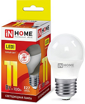 Лампа LED-ШАР-VC 11Вт 230В Е27 3000К 820Лм IN HOME