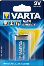 Батарейка 6LR61(крона) HIGH ENERGY VARTA BL-1