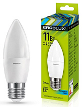 Лампа светодиодная Ergolux LED-C35-11W-E27-4K (Свеча 11Вт E274500K 180-240В)