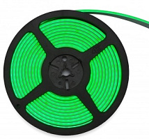 Гибкий неон LED 140 led/m, 12W/m 24VDC 4*10mm IP67 G5m GREEN (18-1120-20)