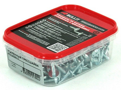 Саморез с прессшайбой со сверлом усиленный Bullit 4,2*32 (100 шт.) (ГОСКРЕП), уп