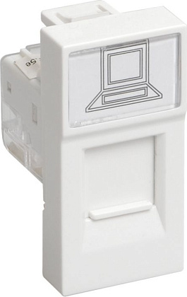 Розетка RJ-45 UTP PKU-10-00-П (кат.5е, 1 мод) IEK