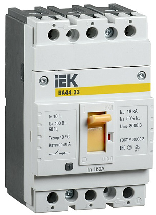 Автоматический выключатель ВА44-33 160А/3 15кА IEK