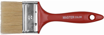 Кисть флейцевая, толщ. 12 мм, светл.натур. щетина, нерж.обжим, пласт. ручка, ширина 70 мм