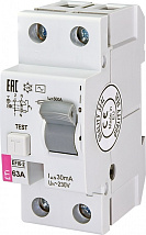 УЗО EFI6-P2 63/2/0.03 30мА, тип АС, 6кА ETI