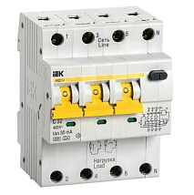 АВДТ34 С32/4/0,03, 30mA, тип АС, 6kA IEK